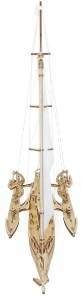 Ugears - Puzzle meccanico in legno 3D Barca a vela Merihobus trimarano