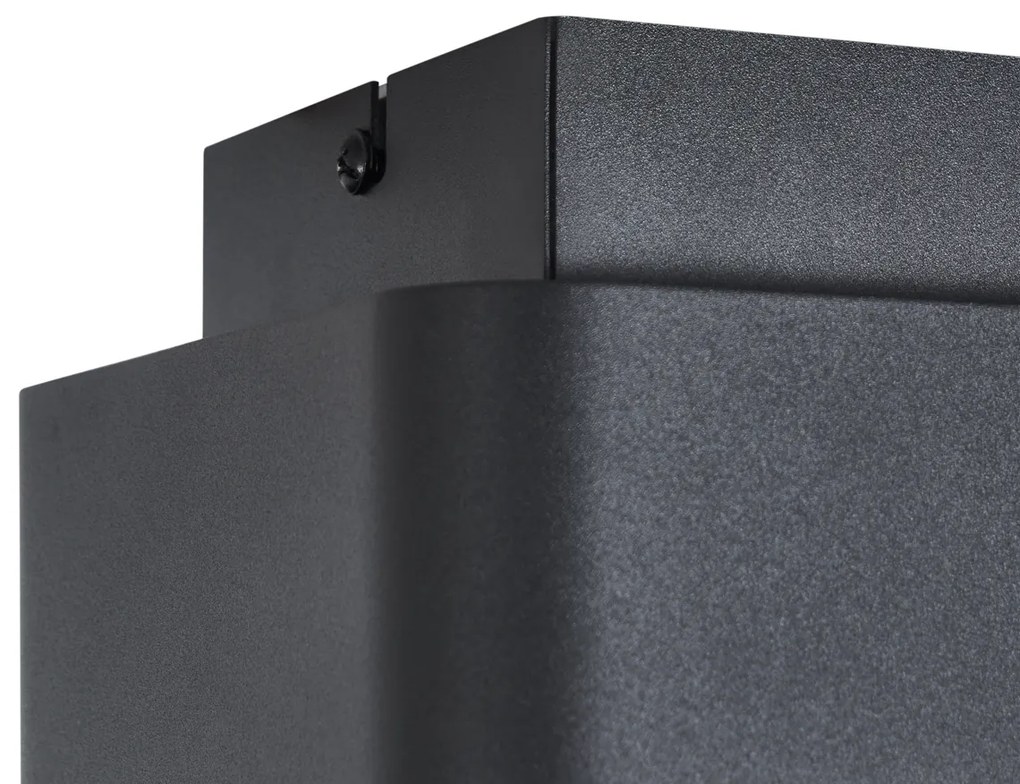 Faretto da superficie arrotondato nero orientabile e inclinabile - Dox