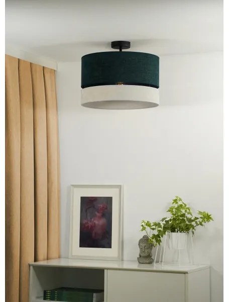 Duolla - Lampadario a plafone DOUBLE 1xE27/15W/230V diametro 40 cm verde/grigio