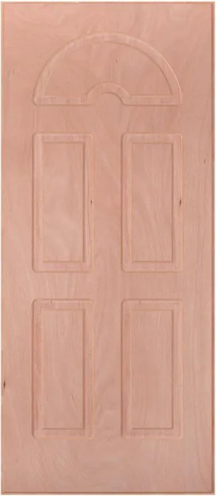 Pannello per porta blindata Okoumè impiallacciato prodotto senza rivestimento nero L 90  x H 210 cm, Sp 14 mm