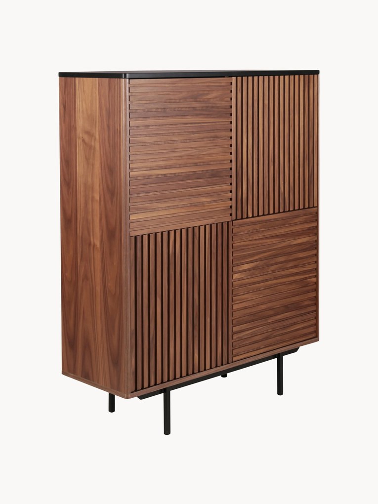 Credenza alta con decoro scanalato Nuance