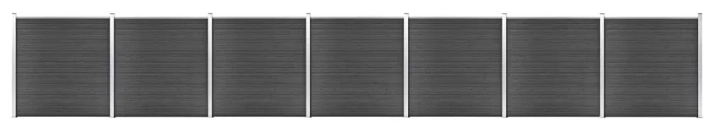 Set Pannelli Di Recinzione İn Wpc 1218x186 Cm Nero /