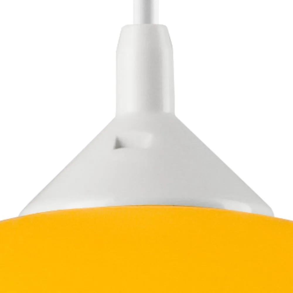 Apparecchio per bambini giallo ocra con paralume in vetro ø 30 cm Mariposa - LAMKUR