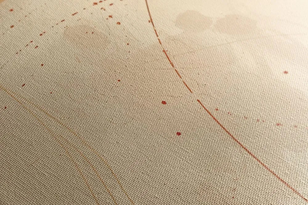 Stampa su tela – Cerchi e linee Peach Fuzz