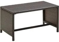 Tavolino da Caff Marrone 70x40x38 cm in Polyrattan cod 8787