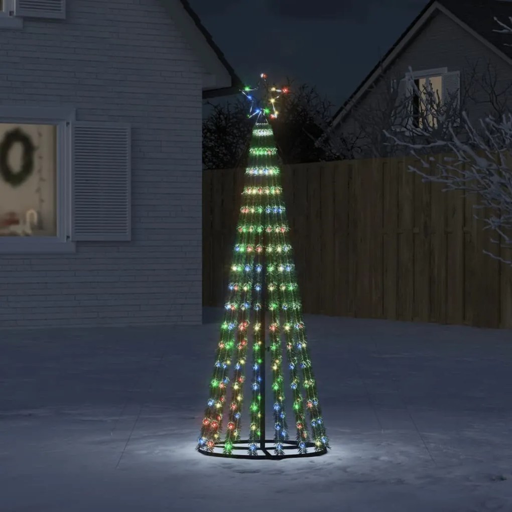 Illuminazione Albero di Natale a Cono con LED 688, 1544, 275 - Varie Dimensioni e Colori, Colorato / 275LED / 180cm