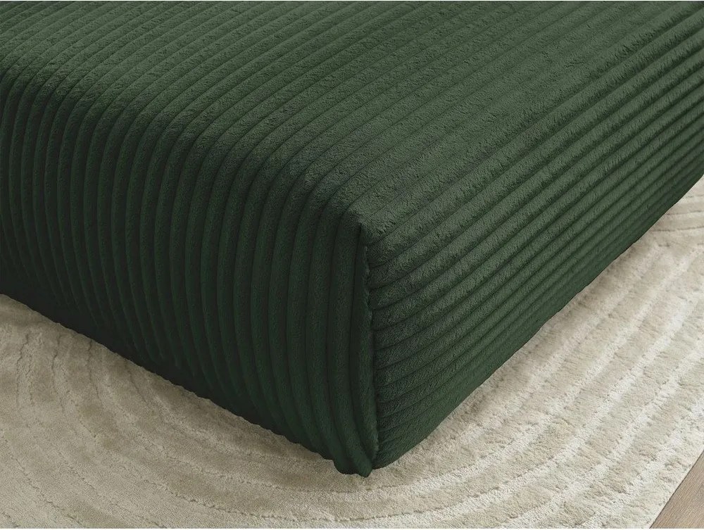 Poggiapiedi in verde scuro con rivestimento in velluto a coste Lucien – Bobochic Paris