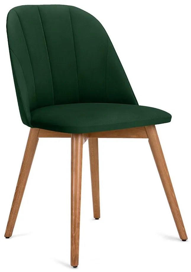 Sedia da pranzo BAKERI 86x48 cm verde scuro/faggio