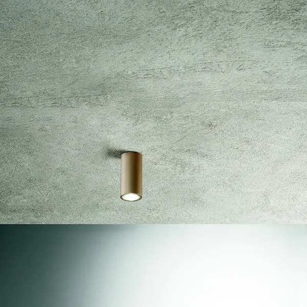 Lampada faretto da interno FILO in alluminio verniciato 6x12 cm Oro