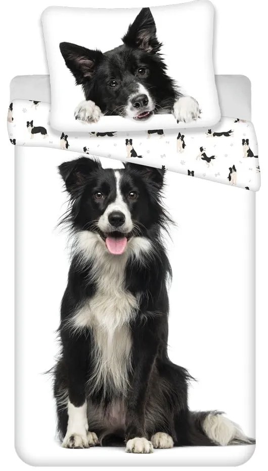 Biancheria da letto per bambini in cotone per letto singolo 140x200 cm Border Collie – Jerry Fabrics