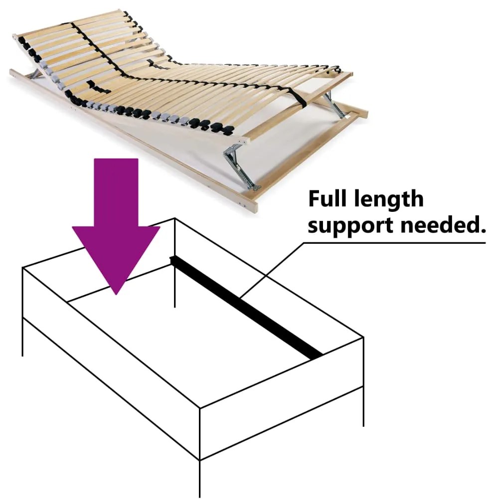 Rete a doghe 7 zone con 28 doghe 90x200 cm