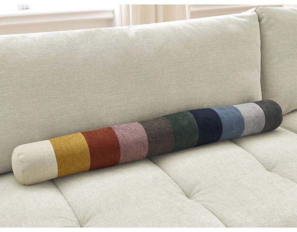 Divano angolare beige allungabile e con contenitore (penisola a destra/a L) Fuji – Bobochic Paris