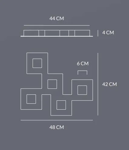 Squares plafoniera 37w 1730lm 3000k