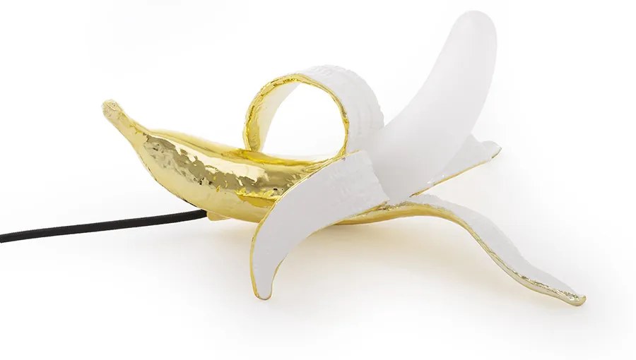 Seletti - Banana Lamp Dewey Lampada da Tavolo Oro Seletti