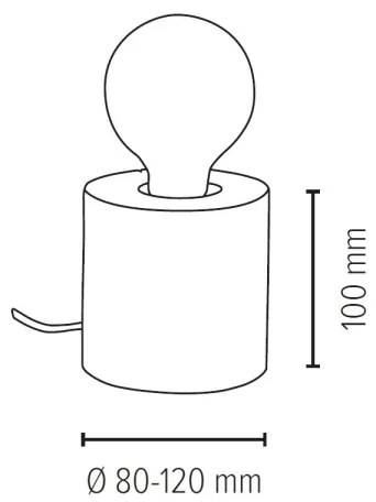 Spot-Light 76911150 - Lampada da tavolo TRABO 1xE27/25W/230V