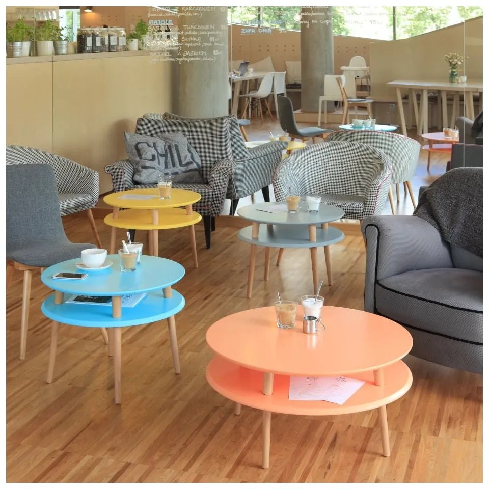 Tavolino grigio chiaro UFO, ⌀ 57 cm - Ragaba