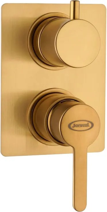 Rubinetto per incasso doccia Baleno oro spazzolato JACUZZI RUBINETTERIA con deviatore 2 vie