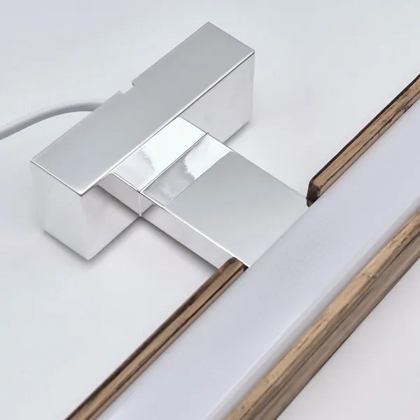 Brilagi-Illuminazione a LED per specchi da bagno WOODY MIRROR LED/15W/230V IP44 quercia/cromo