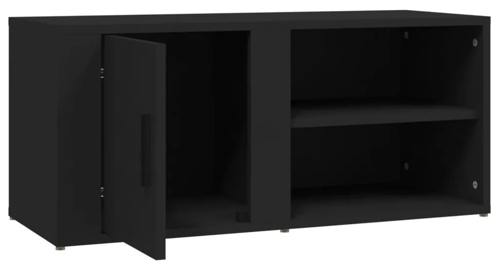 Mobili Porta TV 2 pz Nero 80x31,5x36 cm in Legno Multistrato