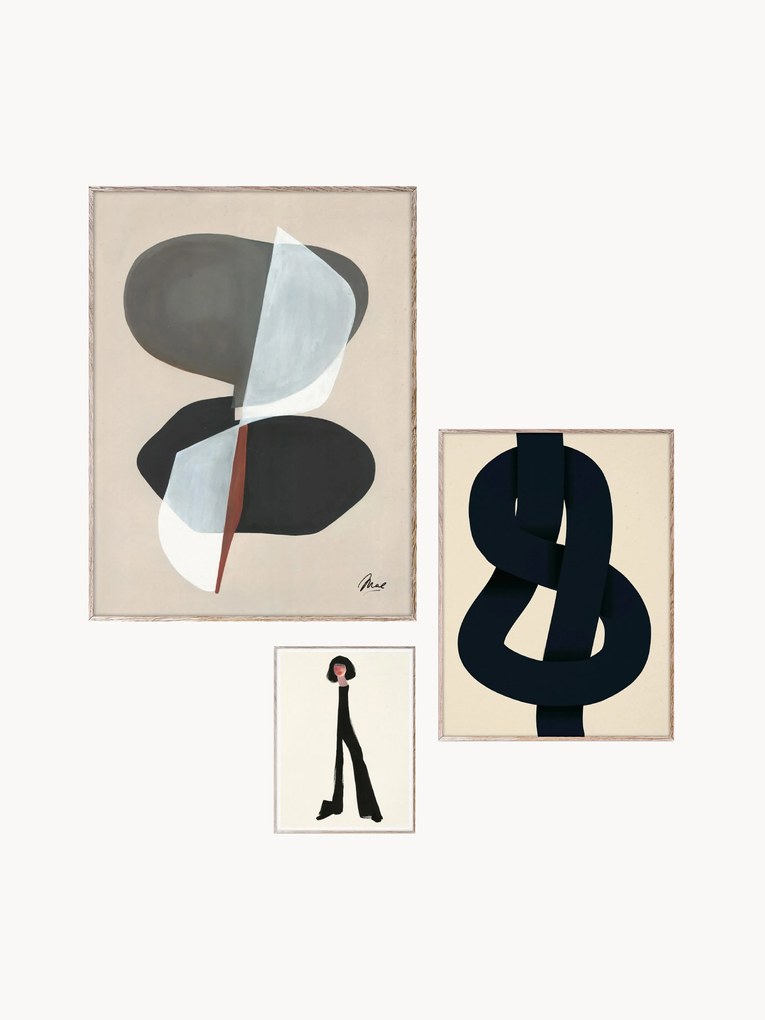 Set di 3 poster con cornice Artwall no. 06