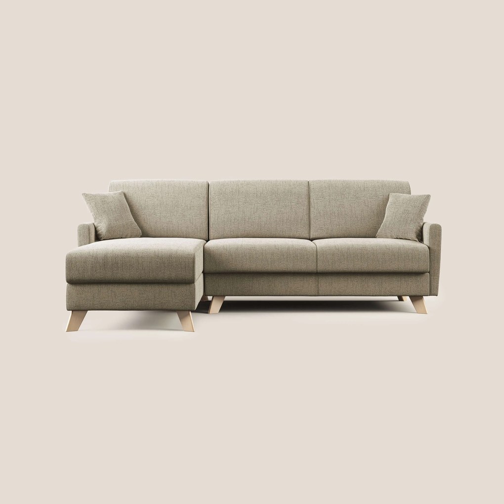 Edgar divano letto angolare in tessuto felis impermeabile T03 beige