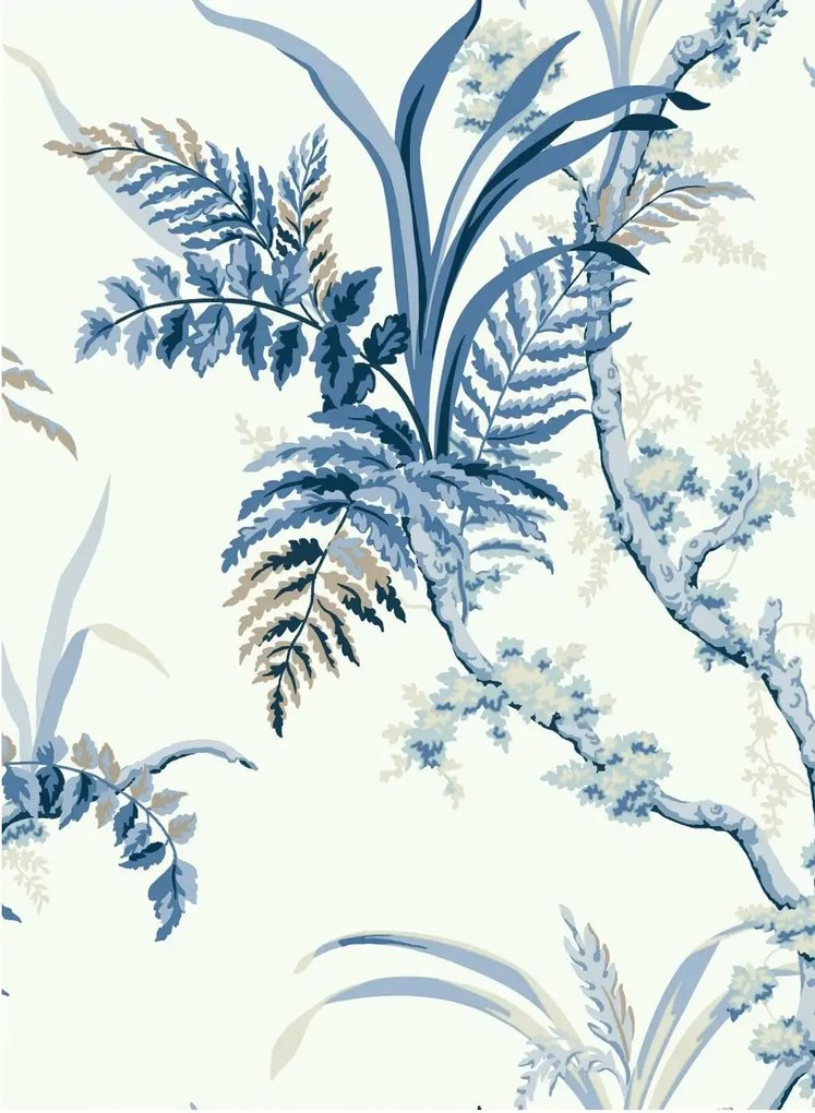 Coordonne Tapete Wild Ferns - Indigo