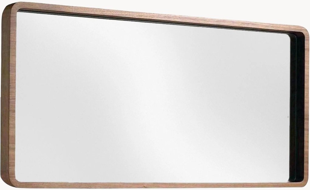 Specchio da parete con cornice in legno di quercia Basil