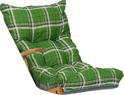 Cuscino imbottito per poltrona relax sdraio o dondolo - Verde Luk