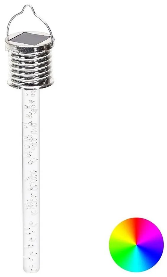 Aigostar - Lampada solare LED RGB LED/0,006W/1,2V cromo IP44