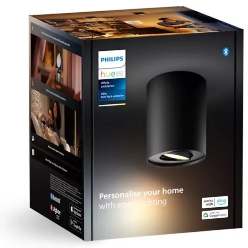 Philips - Faretto LED dimmerabile Hue PILLAR 1xGU10/4,2W/230V nero