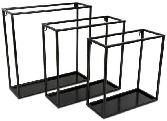 Mensola a muro 35x35 cm nera