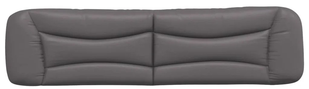 Cuscino testiera grigio 200 cm in similpelle