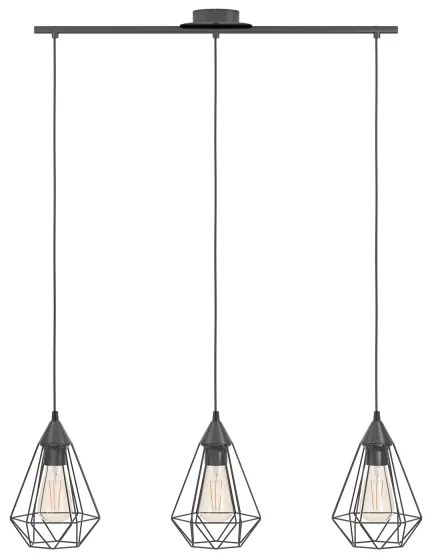 Eglo 94189 - Lampadario TARBES 3xE27/60W/230V