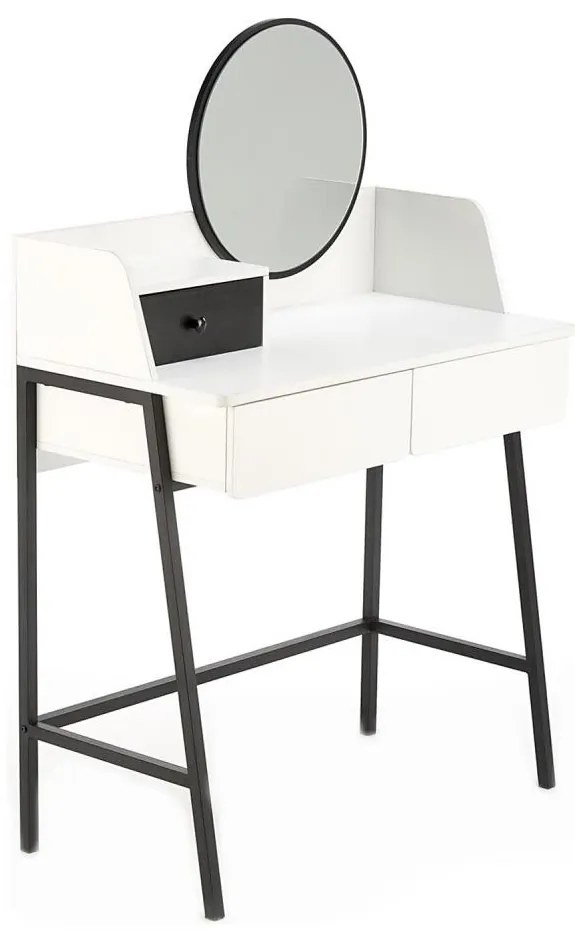 Tavolino da toilette AGNES 120x80 cm bianco/nero