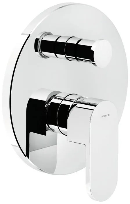 Rubinetto per doccia getto laminare cristallino ad incasso monocomando Sofì cromo lucido NOBILI