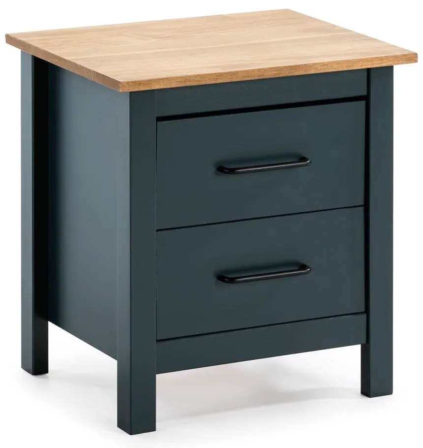 Comodino in legno di pino blu scuro Miranda - Marckeric