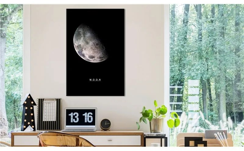 Quadro  Moon (1 Part) Vertical  Colore Bianco, Dimensioni e Misure 40x60