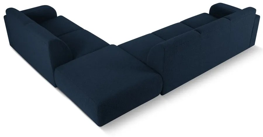 Divano angolare blu scuro in tessuto bouclé (angolo destro) Molino - Micadoni Home