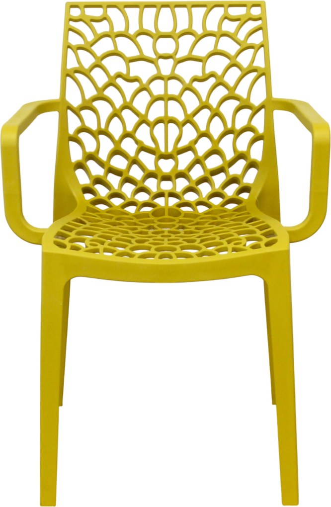 GEORGETA - poltrona moderna in polipropilene con decorazione