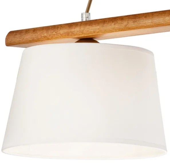 Lampadario a cavo AIDA 3xE27/60W/230V in rovere