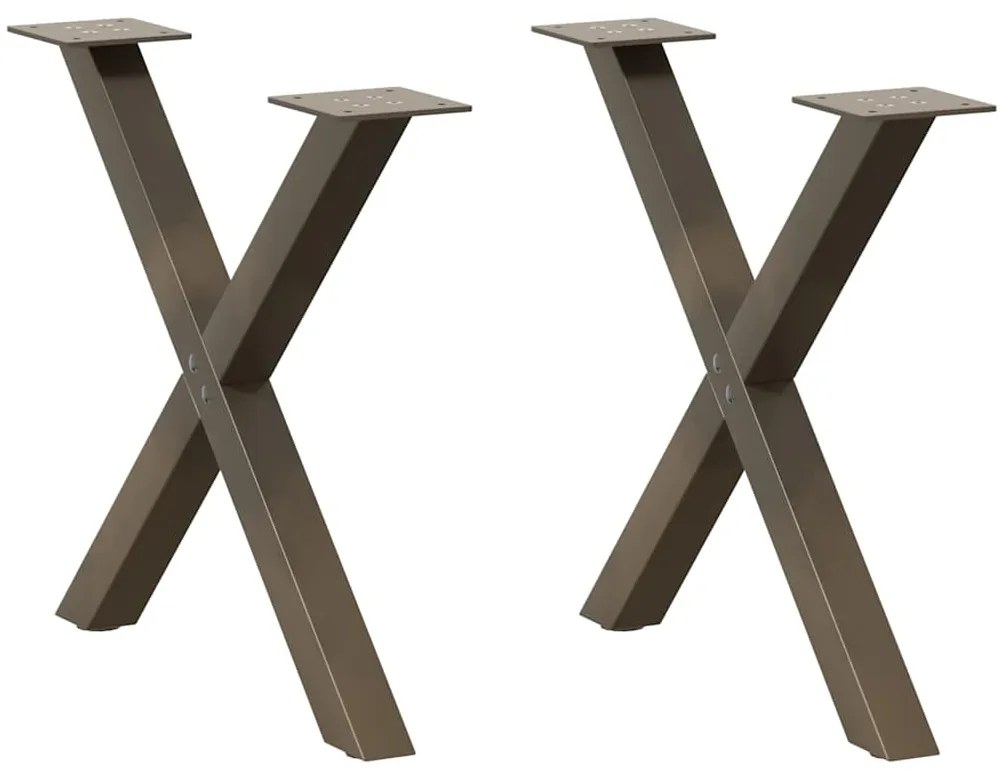 Gambe Tavolino Caffè A X 2 Pz Naturale 60x(42-43) Cm Acciaio /