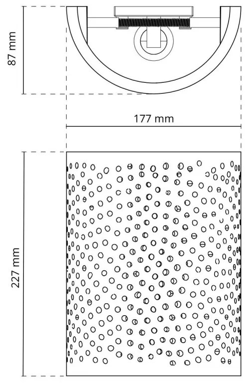 Applique da Parete Curva in Gesso Pitturabile Traforato E14 Materiale Gesso