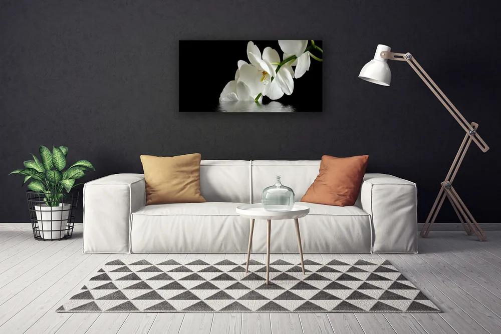 Stampa quadro su tela Orchidea in fiori d'acqua 100x50 cm