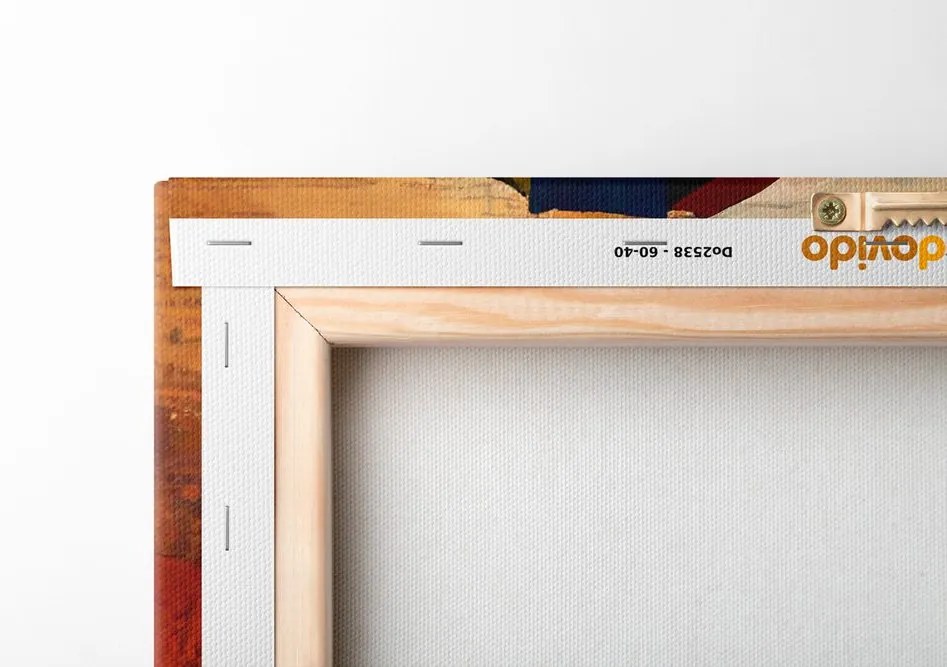 Quadro su tela – Profilo di donna in design patchwork
