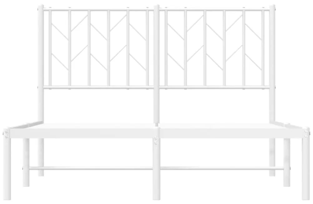 Giroletto con testiera metallo bianco 120x190 cm