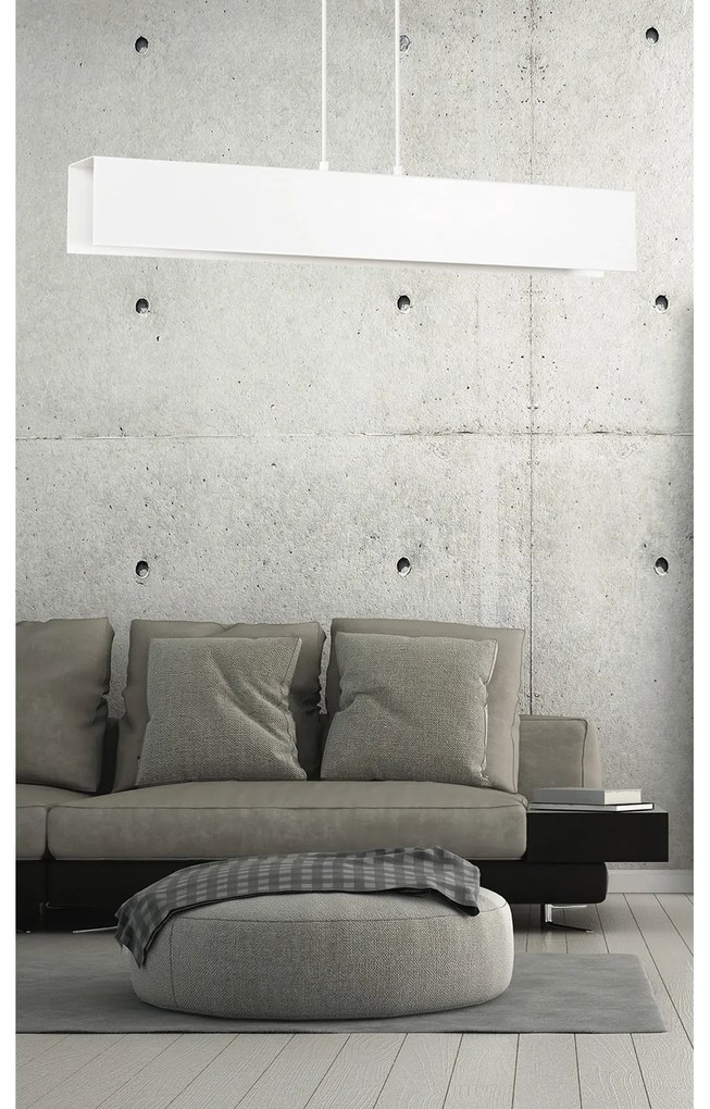 Lampadario Moderno 2 Luci Hachiman In Acciaio Bianco