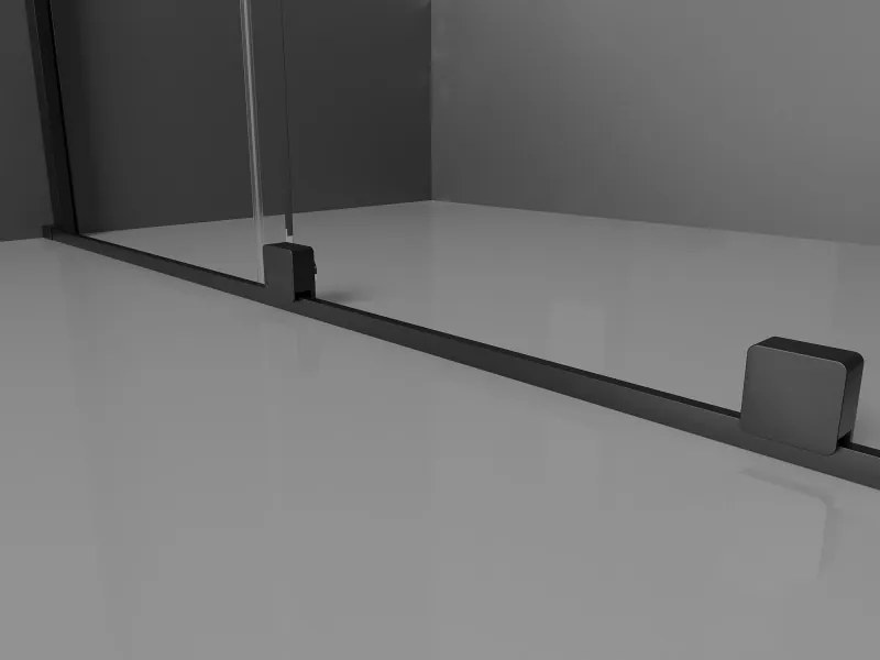 Mexen Velar L Duo cabina doccia scorrevole 100 x 90 cm, trasparente, nero - 871-100-090-02-03-70