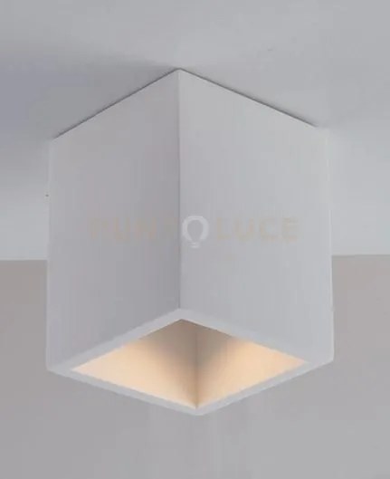 Plafoniera-faretto foster bianca 1 luce attacco gu10 11x11x14cm in ...