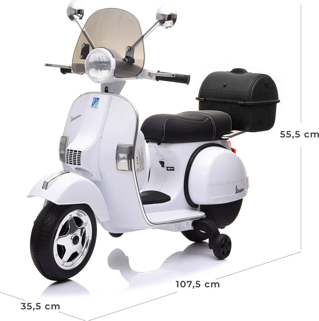 Piaggio Vespa PX150 Full Elettrica 12V per Bambini Bianca...