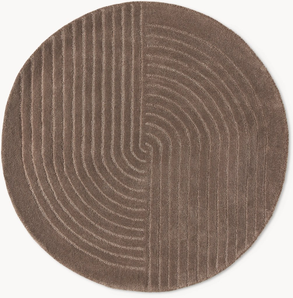 Tappeto rotondo in lana fatto a mano Mason